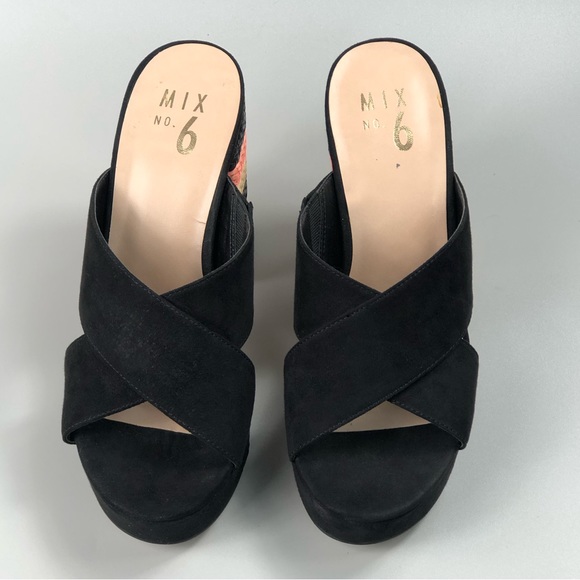 Mix No.6 Logahn Platform Suede Open Toe Mule Shoe Size 7 - Picture 9 of 13